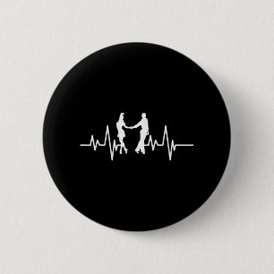 Heartbeat Tango Dancing Samba Dancer 6 Cm Round Badge