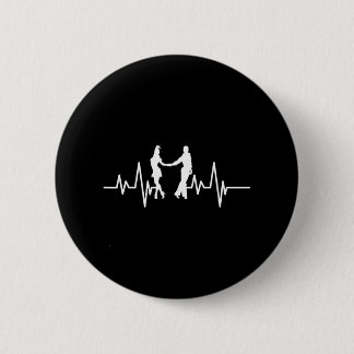 Heartbeat Tango Dancing Samba Dancer 6 Cm Round Badge