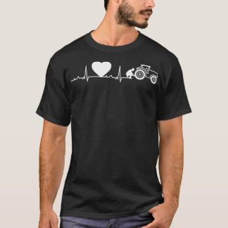Heartbeat Tractor Farmer Farm Farm  T-Shirt