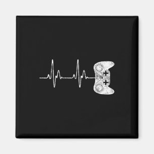 Heartbeat Video Game Lover Shirt  Magnet