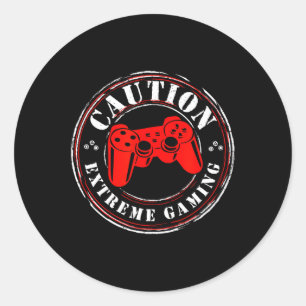 Heartbeat Video Game On Lover Extreme Gaming Classic Round Sticker