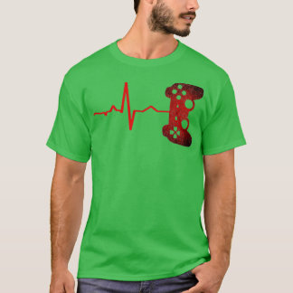 Heartbeat Video Games Gaming Boys ns Men  T-Shirt