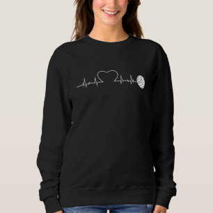 Heartbeat Volleyball Ball Sports Team Coach Beach Sweatshirt