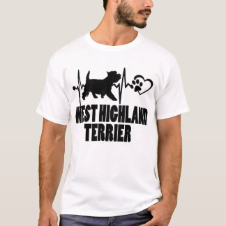 Heartbeat - West Highland Terrier Dog Best Friend T-Shirt