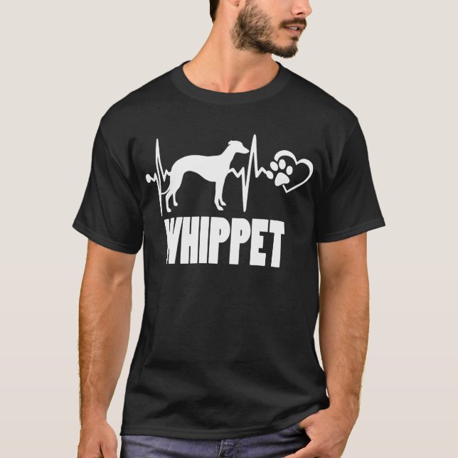 Heartbeat - Whippet - Dog Best Friend T-Shirt (Front)