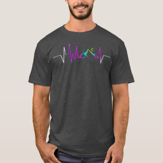 Heartbeat With Mountains In The Moonlight On Campi T-Shirt