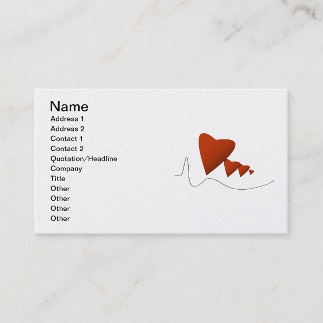 Heartbeats Business Card (Front)