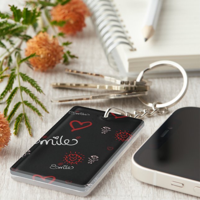 Heartbeats & Happiness Key Ring (Front Right)