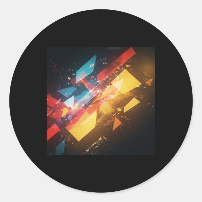 Heartbeats Of . Abstract  Classic Round Sticker (Front)