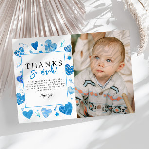 Heartbreaker Kids Photo Birthday Party Thank You Card