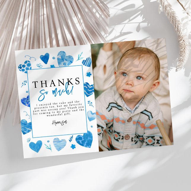 Heartbreaker Kids Photo Birthday Party Thank You Card (Creator Uploaded)