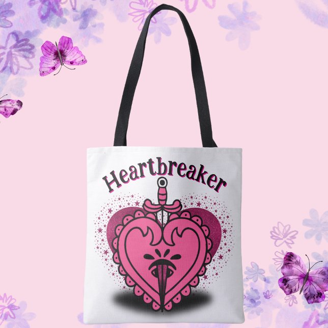 Heartbreaker Pink Heart Custom  Tote Bag (Creator Uploaded)