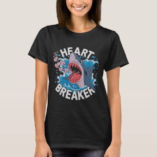 Heartbreaker Shark Cute Funny Love Design For Vale T-Shirt