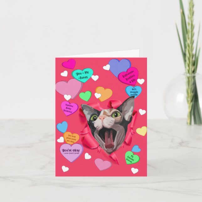 Heartbreaker Sphynx Valentine Card (Front)