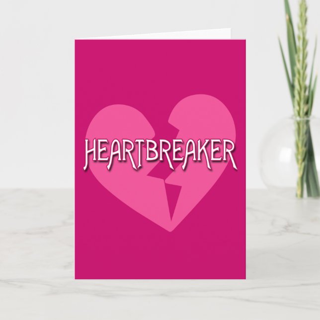 HEARTBREAKER with Broken Heart Holiday Card (Front)