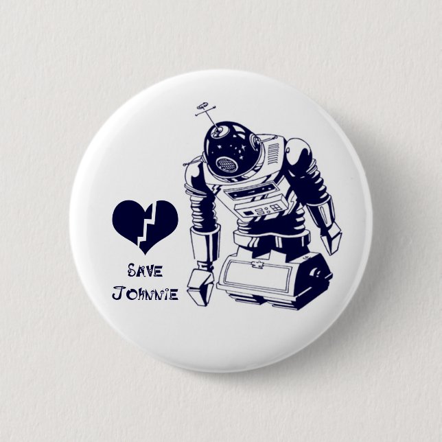 Heartbroke Android 6 Cm Round Badge (Front)