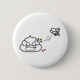Heartbroken Poop - Brootsch the PooPoo 6 Cm Round Badge