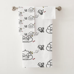 Heartbroken Poop - Brootsch the PooPoo Bath Towel Set