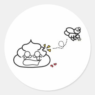 Heartbroken Poop - Brootsch the PooPoo Classic Round Sticker