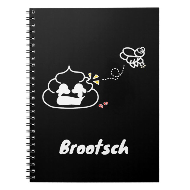 Heartbroken Poop - Brootsch the PooPoo Notebook (Front)