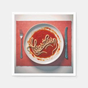 Heartburn Spaghetti Dinner Napkin