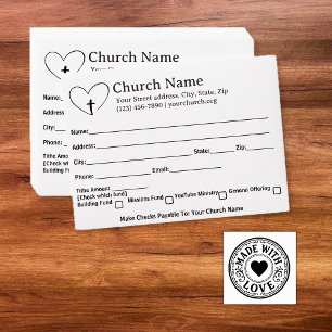 HeartCross2 Church Tithe Offering Collection Envelope