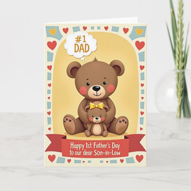 Heartfelt 1 Dad Bears Design Card (Front)