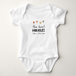 Heartfelt Baby Bodysuit: Best Miracles Design Bodysuit