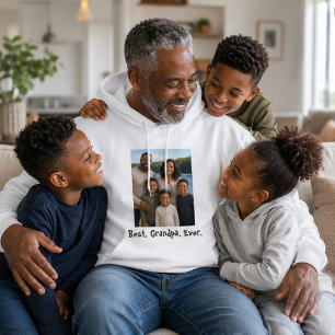 Heartfelt Best Grandpa Ever Photo Hoodie