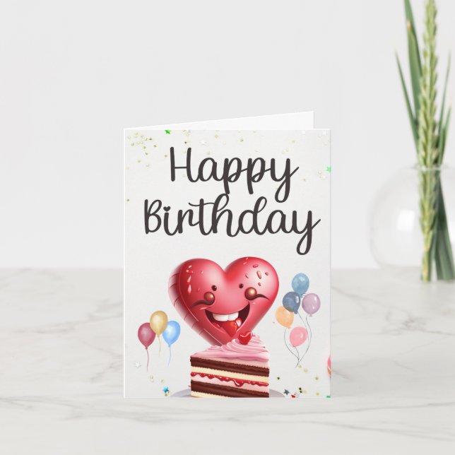Heartfelt Birthday Love: Birthday Card (Front)