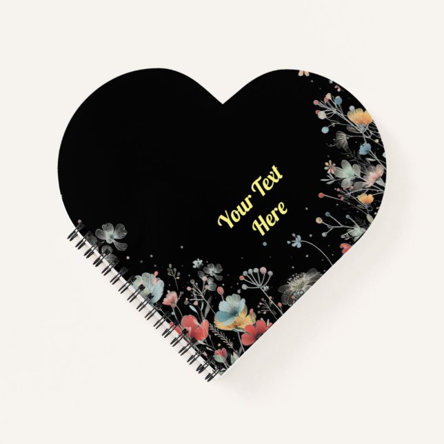 Heartfelt Blooms: Customisable Notebook (Front)