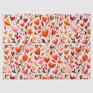 Heartfelt Blooms: Valentine's Day Tissue Paper
