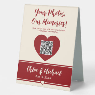 Heartfelt Blooms Wedding Photo Sharing QR Code