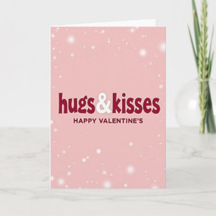 Heartfelt Bokeh Hugs Kisses Card