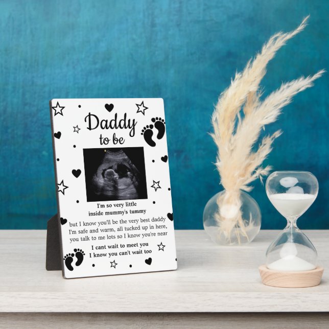 Heartfelt Bump Poem Expectant Dad Ultrasound Plaque (Side)
