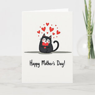 Heartfelt Cat Mothers Day Card