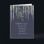 Heartfelt Christmas Illustrated Greeting Holiday Card<br><div class="desc">A lovely original illustration of winter berries,  pine boughs and icicles by Kat Parrella includes the message,  "May the coming year bring you closer to your family,  your friends,  and your dreams".  Inside,  customise with your greeting and family name.</div>