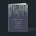 Heartfelt Christmas Illustrated Greeting Holiday Card<br><div class="desc">A lovely original illustration of winter berries,  pine boughs and icicles by Kat Parrella includes the message,  "May the coming year bring you closer to your family,  your friends,  and your dreams".  Inside,  customise with your greeting and family name.</div>