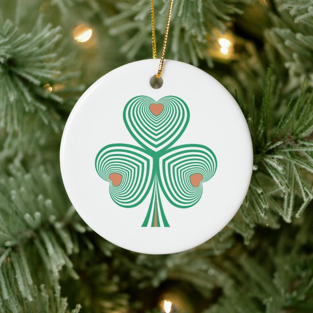 Heartfelt Clover Ceramic Ornament (Tree)