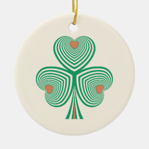 Heartfelt Clover Ceramic Ornament