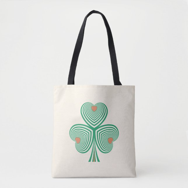 Heartfelt Clover Tote Bag (Front)