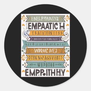 Heartfelt Connections Inspirational Empathy Quotes Classic Round Sticker