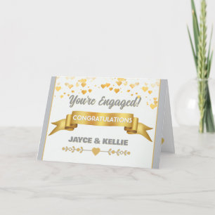 Heartfelt Custom Engagement  Card