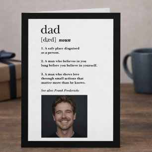 Heartfelt Dad Definition and Photo Father’s Day Card
