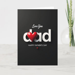 Heartfelt Dad Typography Card