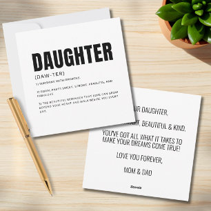 Heartfelt Daughter Definition Greeting Holiday Card
