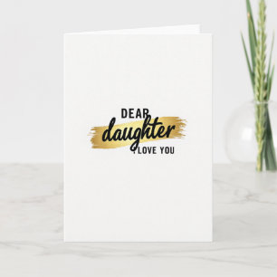Heartfelt Daughter Gold Script Card