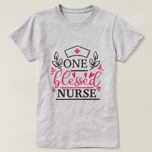 Heartfelt Design Celebrating Nurses T-Shirt (Design Front)