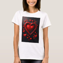 Heartfelt Elegance: Women's T-Shirt Collection"