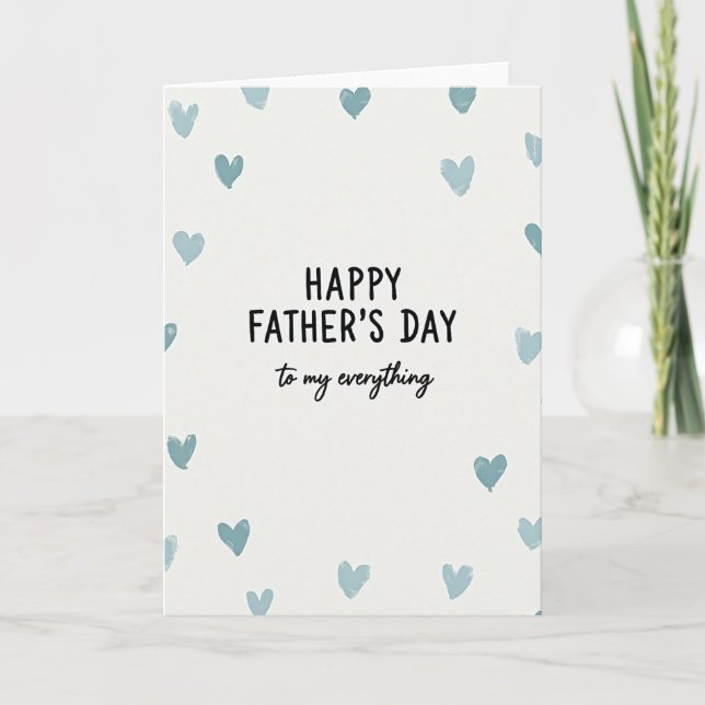 Heartfelt Fathers Day Text Card (Front)